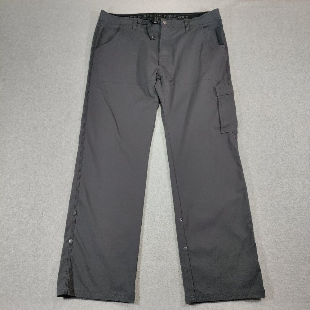 Prana Pants Mens 38x30 Gray Zion Original Cargo Stretch Nylon Hiking Fishing